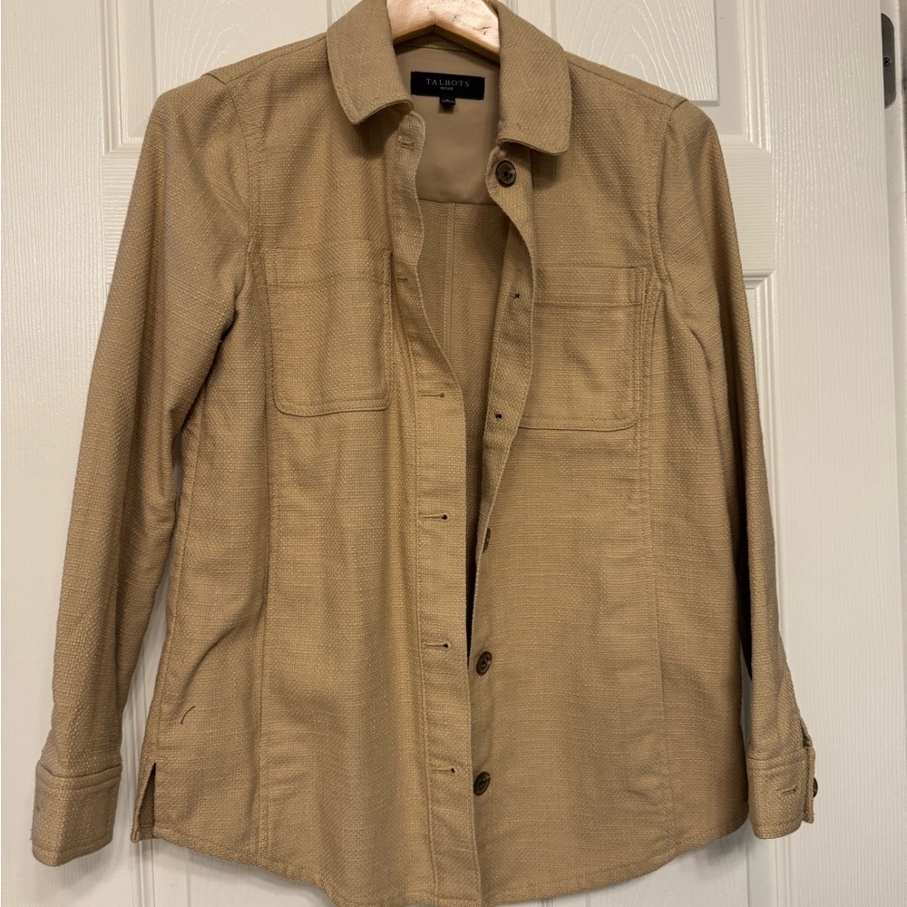 New - Talbot Beige Cotton Blend shacket